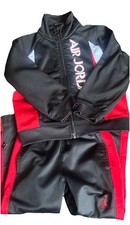 Jordan 2 Piece Set Jacket and Pants for Toddlers Size 2T Color Black And Red