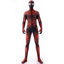 The Venom Carnage Jumpsuit Cosplay Costume 3D Bodysuit Halloween Zentai Party
