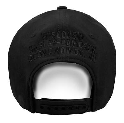 Harley-Davidson Men's Tonal Willie G Skull Logo Snapback Baseball