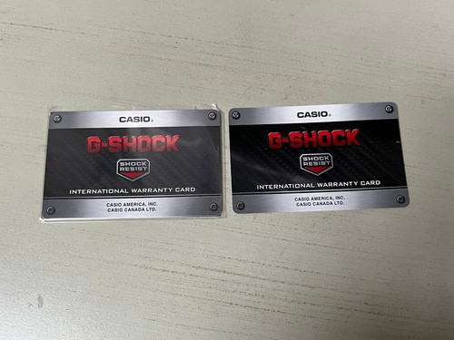 CASIO G-SHOCK INTERNATIONAL WARRANTY CARD AND/OR BOOKLET