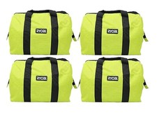 4 Pack of NEW RYOBI Large Contractors Wide Mouth Tool Bags 18"x14"x12" 