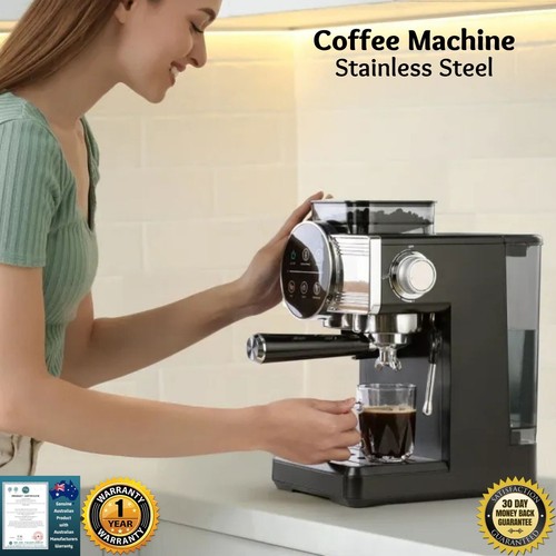 Kogan Espresso Touch Coffee Machine with Grinder Milk Frother Cafe Maker Brewer - Picture 2 of 12