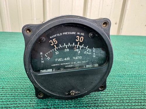 Vintage Aircraft ndicator Fuel Air Ratio Gauge for Display - Foto 2 di 11