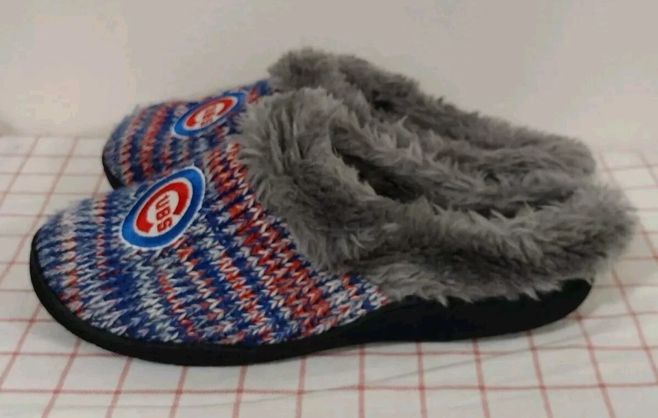 Zapatillas de casa Chicago Cubs MLB Slides azul rojo para mujer talla 7-8 medianas Foto 4 de 4