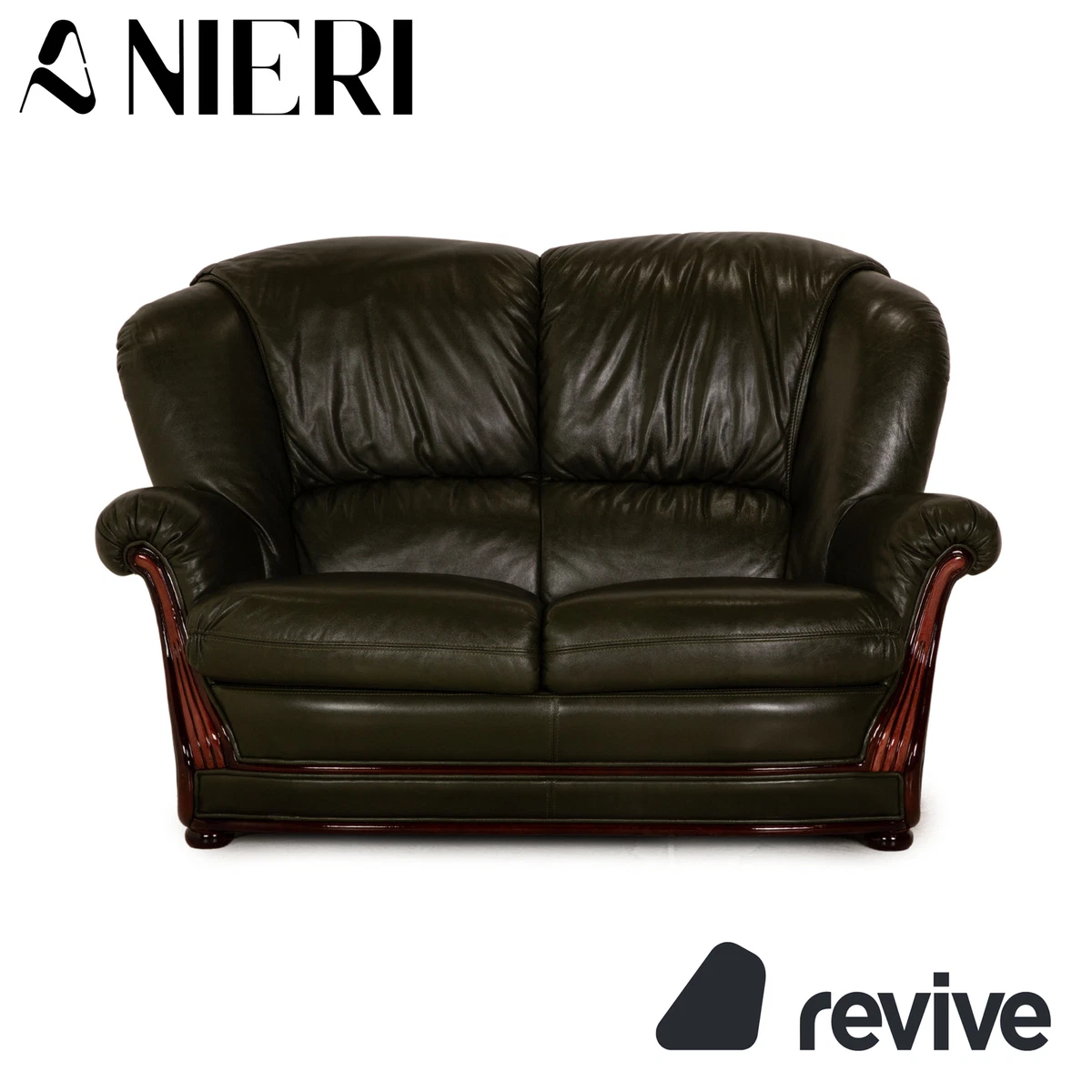 Dark green cheap leather couch