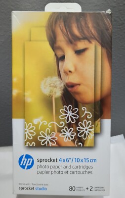 New! HP 4KK83A Photo Paper & Cartridges