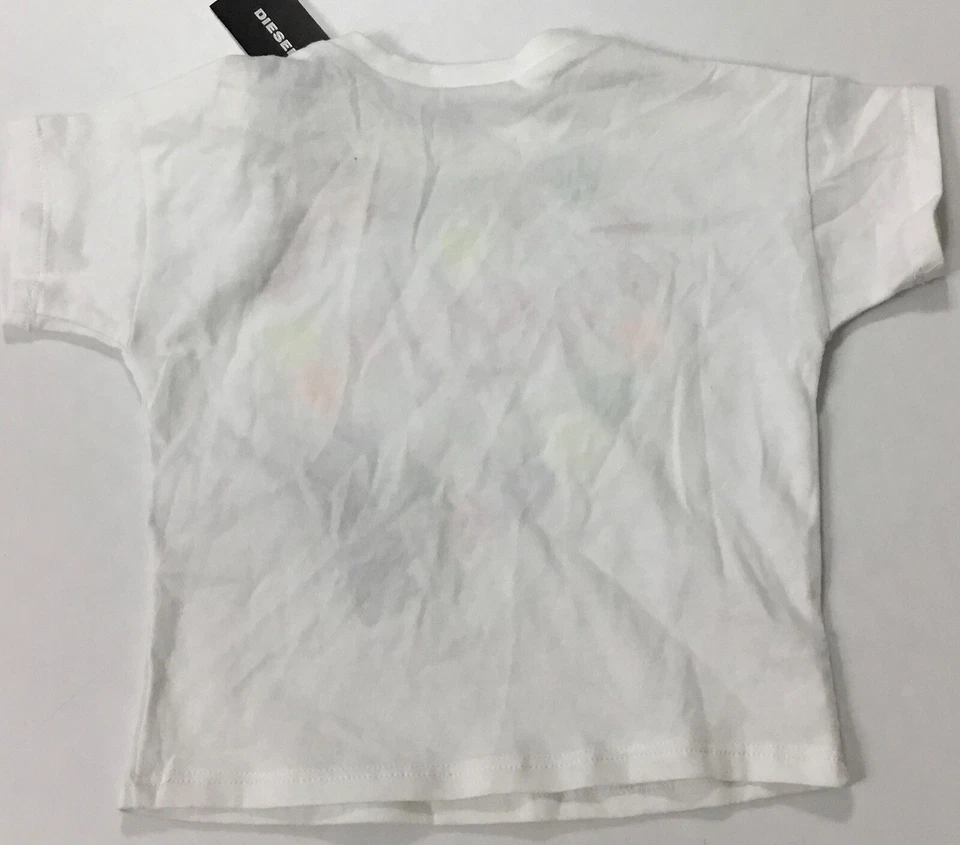 Diesel 女宝宝微笑短袖 T 恤白色 3M 码 — 第 2/2 张图片