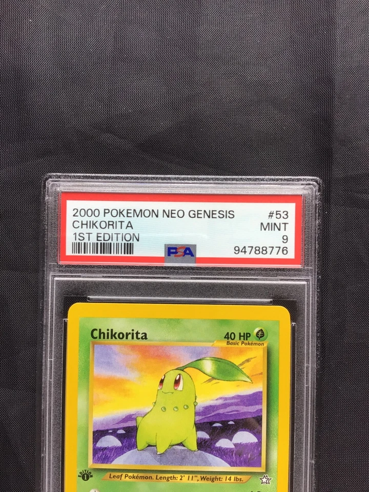 Pokemon Cards: 1st Edition Neo Genesis Common: Chikorita 53/111: PSA 9 - Image 3 of 4