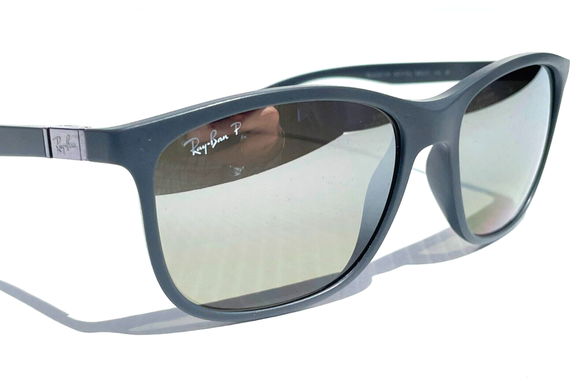 Ray Ban Racing Gry POLARIZED Silver Mirror Chromance Sunglass
