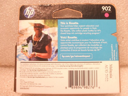 HP 902XL (T6L90AN) Magenta Ink Cartridge Exp. Aug 2022 - Bild 3 von 3