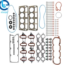 Fit For 2004-14 GMC Buick Cadillac Chevrolet 4.8 & 5.3 OHV Head Gasket Bolts Set