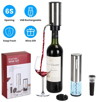 Electric Wine Opener Wine Aerator Cutter Vacuum Wine Stopper Wine Rechargeable