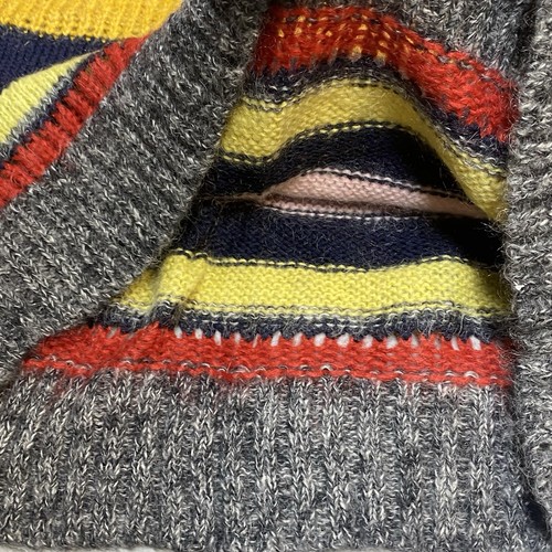 Alexa Chung Sweater Womens M Striped Mohair Blend Oversized Long Sleeve Pullover - Picture 10 of 15