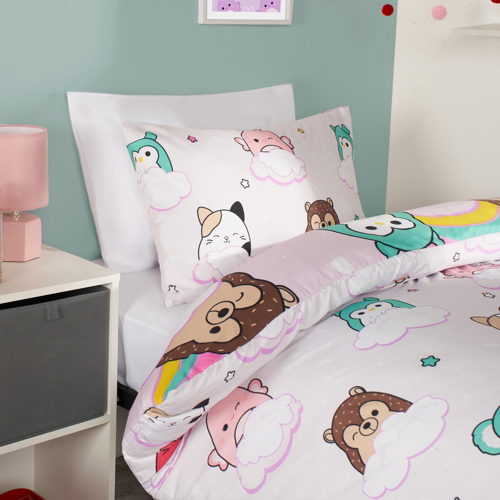 Duvet Cover Set Squishmallows Bedding Reversible Quilt Kids Bed Single