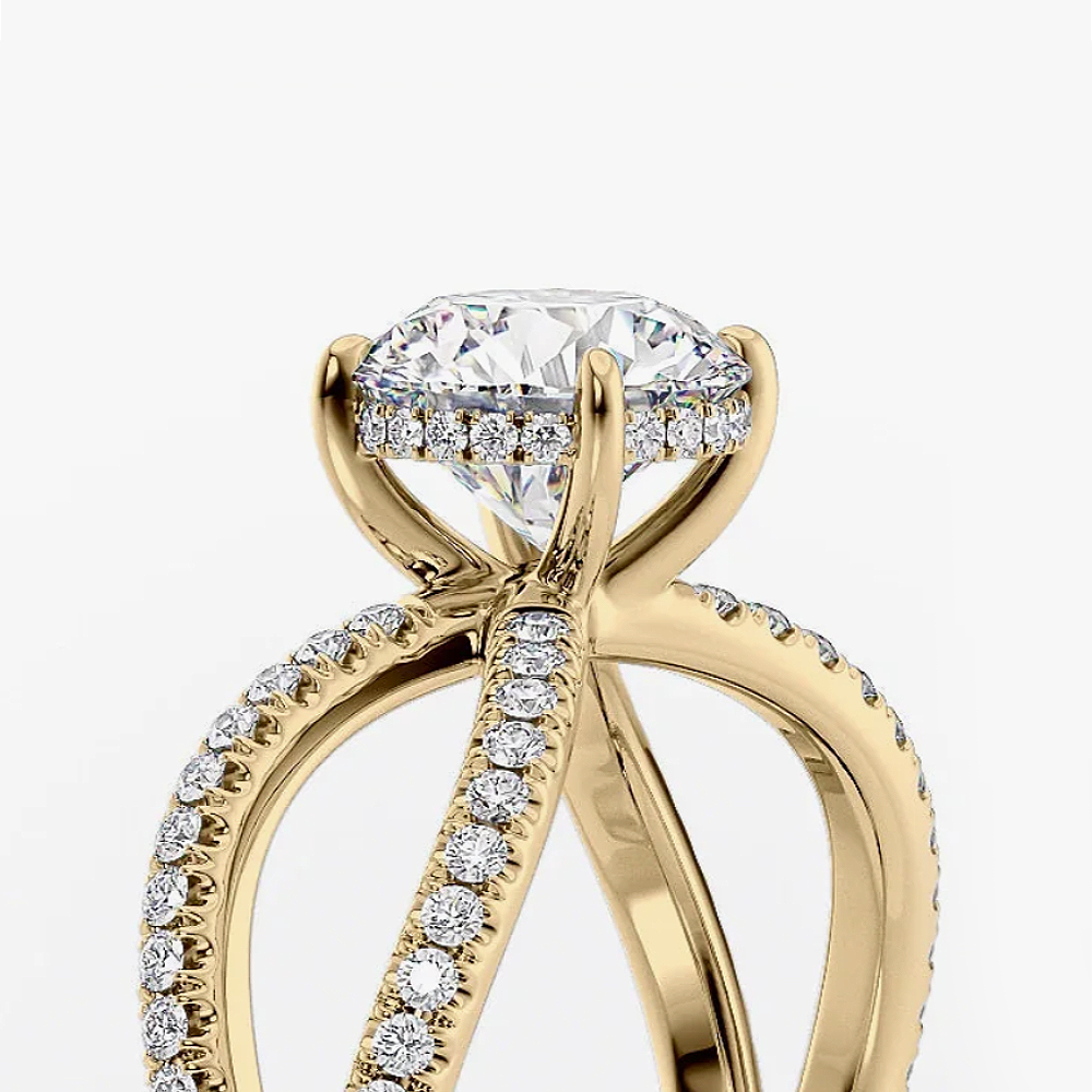 Bague De Mariage/alliance En Or Jaune 14 Carats Avec Diamant De Laboratoire Certifié IGI - Taille 5.5 - Personnalisable - Neuf