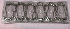 Set of 12 Chrome Bathroom Shower Curtain Rings Hooks with Roller Balls