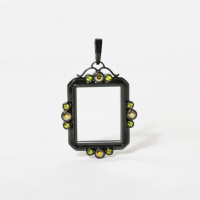 Charm Necklace Origami Owl Rectangle Locket Cute Owlgami Jewelry