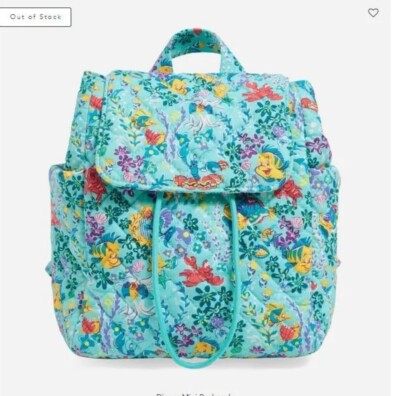 Vera Bradley Little Mermaid Small Backpack NWT NEW vera bradley Disney Ariel Floral Little | Mercari main image 3