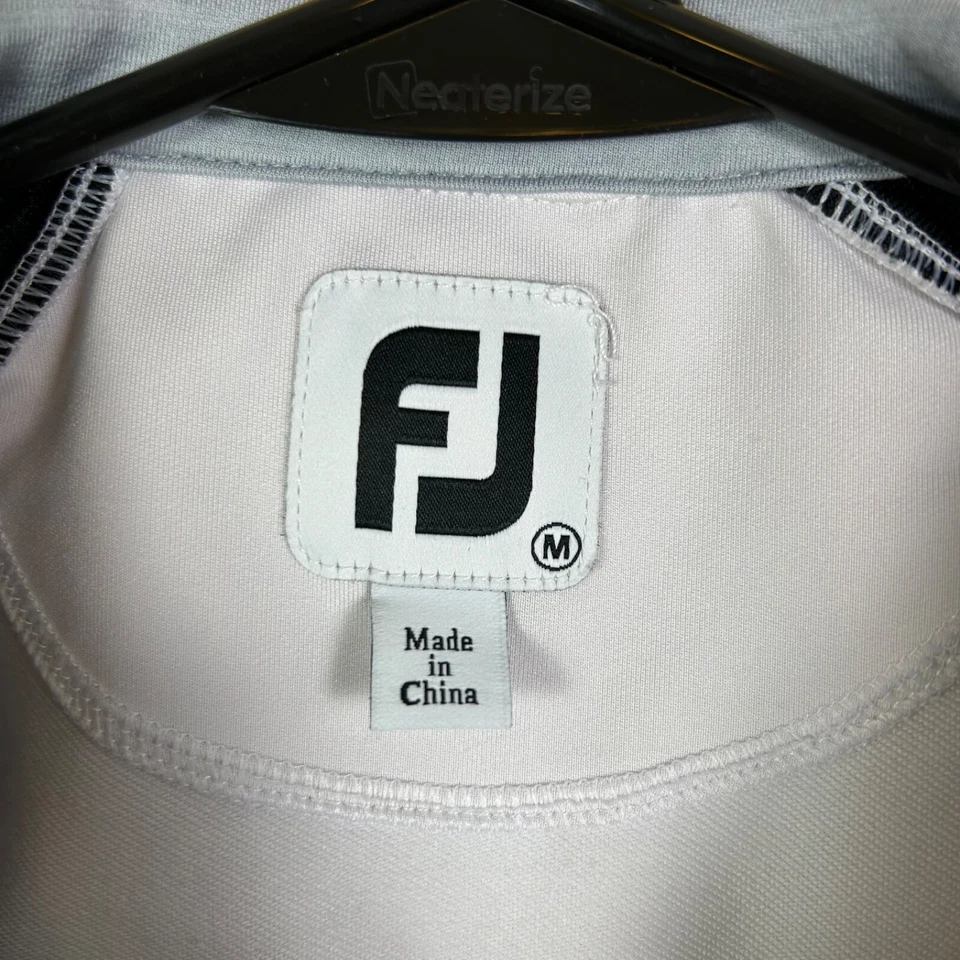 Suéter de golf activo FootJoy FJ blanco gris manga larga cremallera completa para mujer mediano Foto 2 de 4