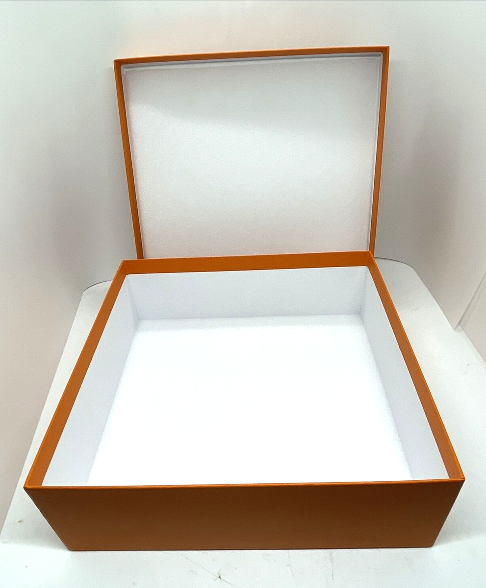 Genuine Hermes Box Empty with Padded interior 9”x9”x3” | eBay