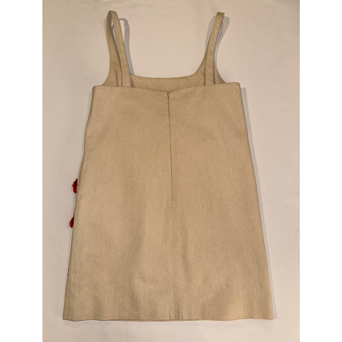 Rachel Comey Tank Mini Dress Joan Jonas Fringe Twill Red Juniper