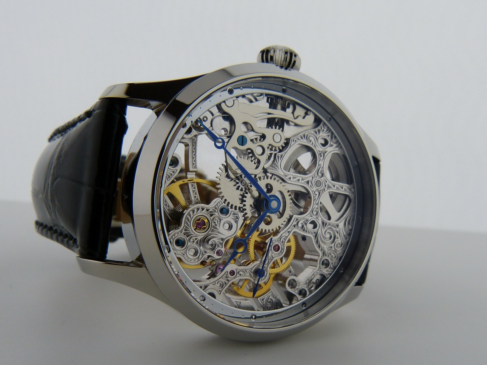 Montre squelette 41mm mécanique lisible avec index ring type Unitas 6497 - 4