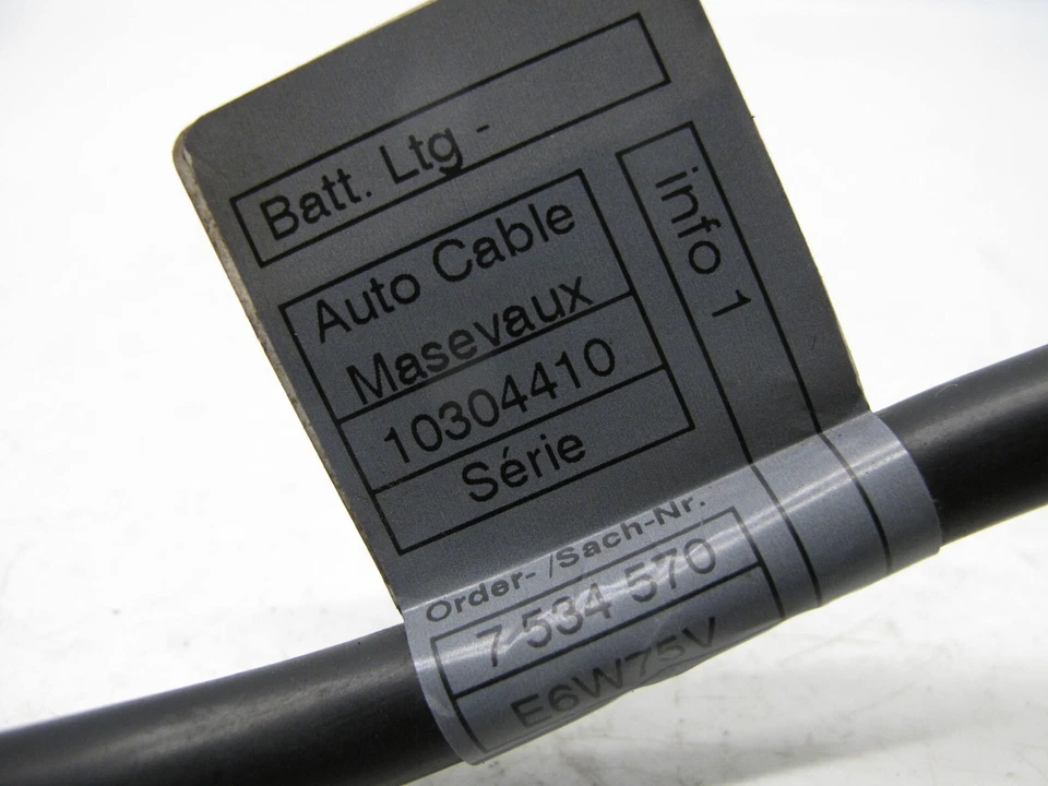 07-15 MINI COOPER S R56 1.6 NEGATIVE BATTERY CABLE MINUS POLE OEM 020624A - Image 3 of 4