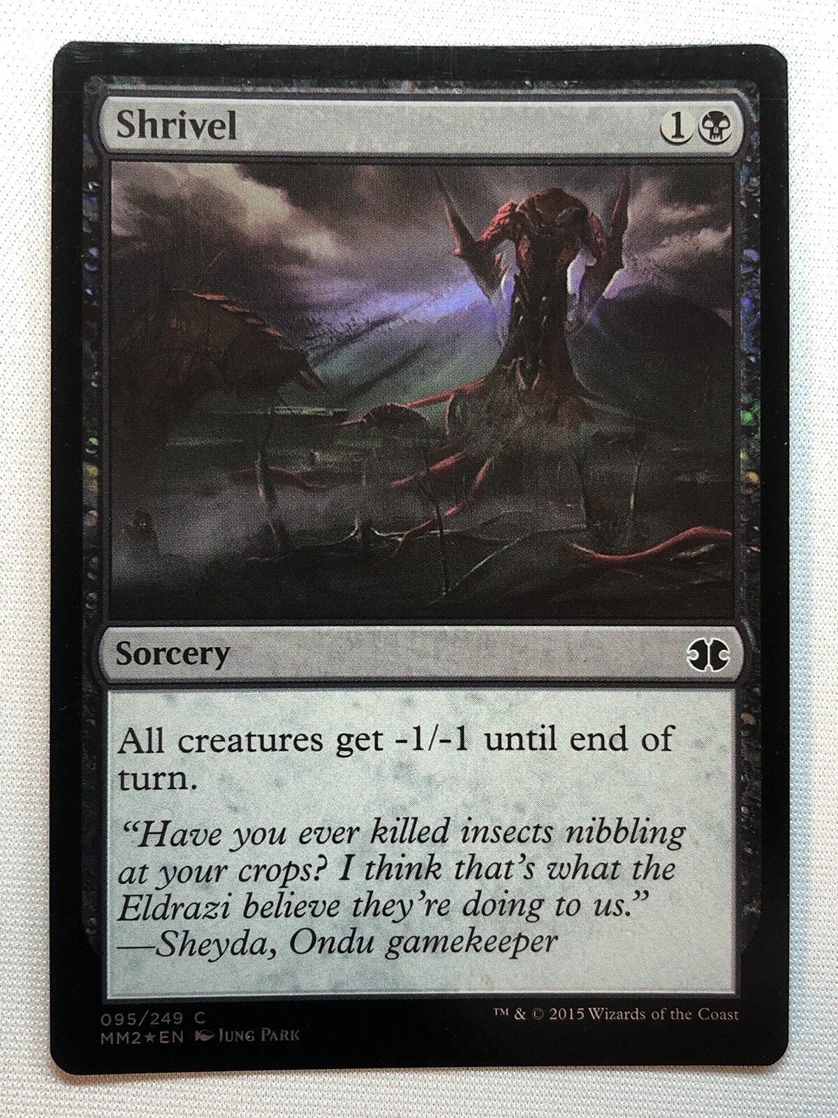 FOIL MTG Shrivel 95 Modern Masters 2015 EBay foil-mtg-shrivel-95-modern-masters-2015-ebay
