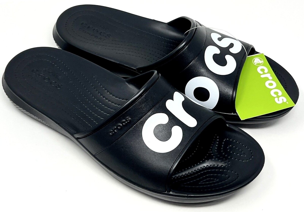 Brand new Mens size 13 black Croc slides Amazon.com | Crocs Mens Classic Saturday Sandals, Slides  main image 4