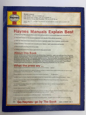 Haynes Mercedes-Benz 230, 250 & 280 1968 to 1972 | eBay