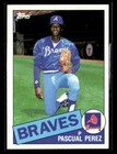 1985 Topps #106 Pascual Perez Card Atlanta Braves
