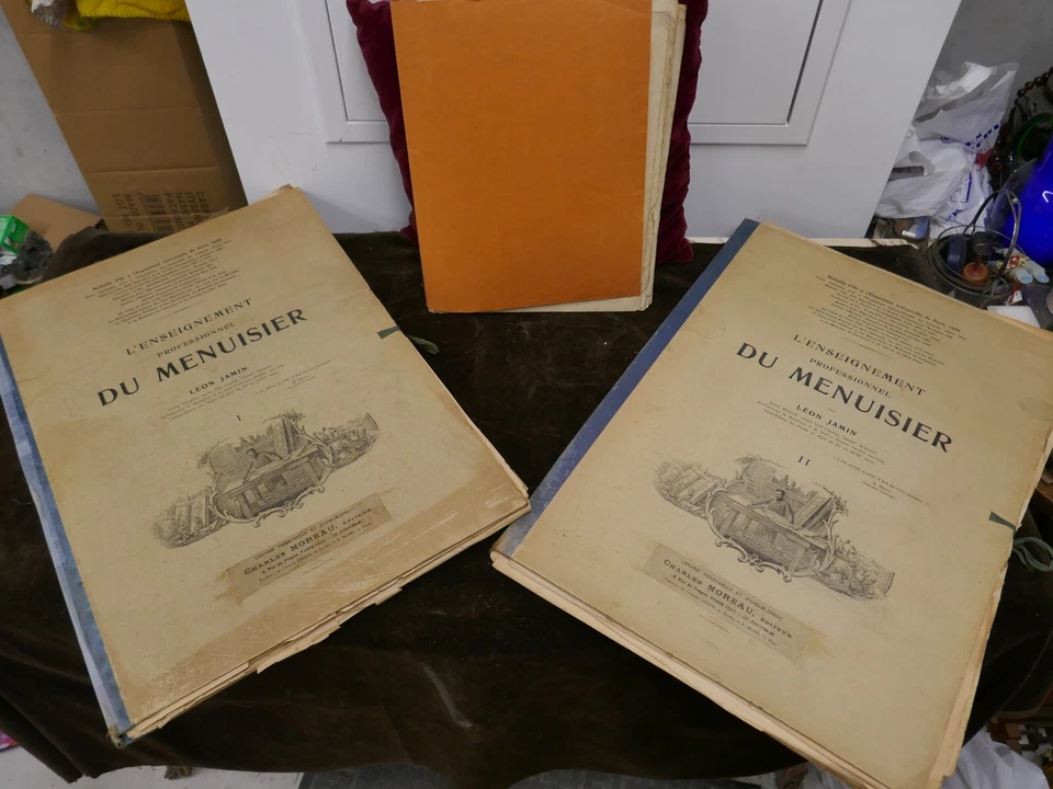 enseignement professionnel du menuisier,Jamin,1898,2x100planches +croquis - Photo 2/4