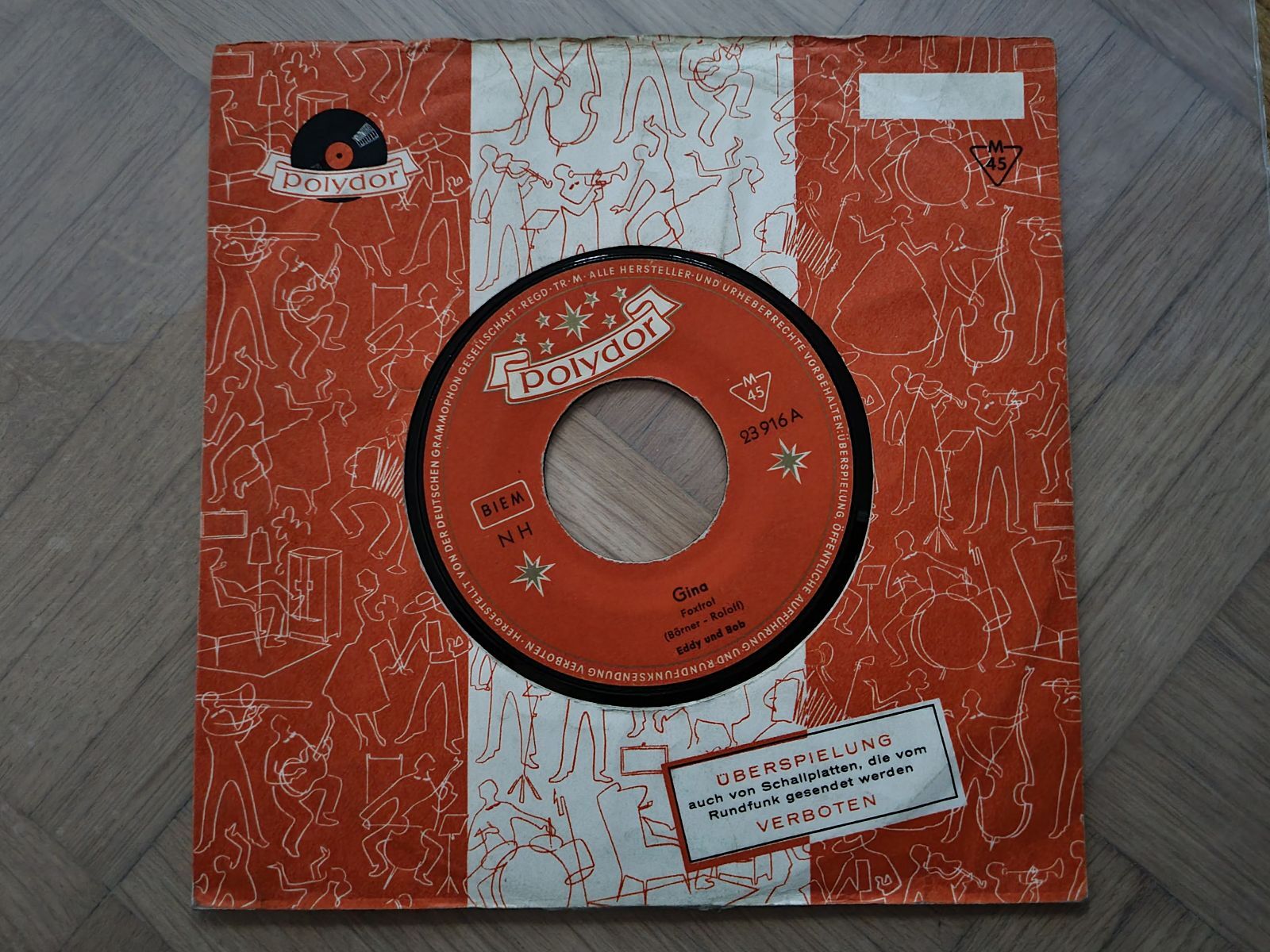 7"" Single Eddy und Bob - Gina Vinyl Germany