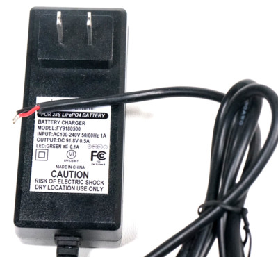 91.8V Lithium Ion Battery Charger 0.5AMP LiFePO4 27S 28S NCM 23S 120V Plug In