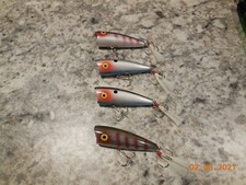 4 Rebel   Pop R Plus Fishing Topwater Lures 1/4 oz G FINISH,,.