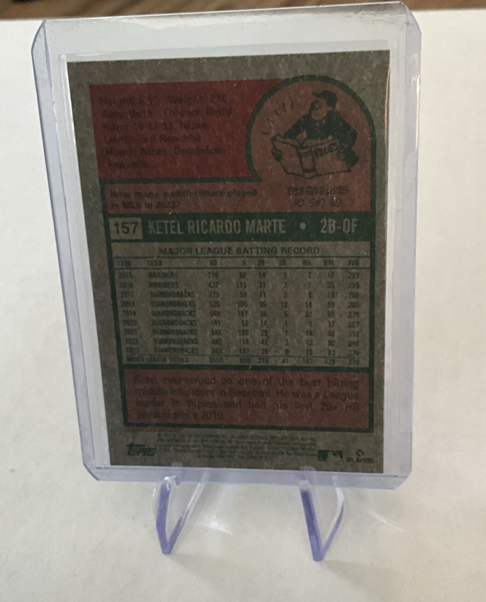 2024 Topps Heritage - Chrome Blue Sparkle Refractor #157 Ketel