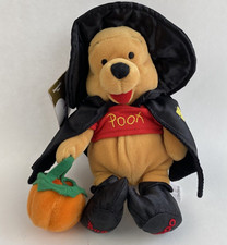 Vintage Disney  s Winnie The Pooh Witch POOH 8  Bean Bag Plush 2000 Halloween Toy