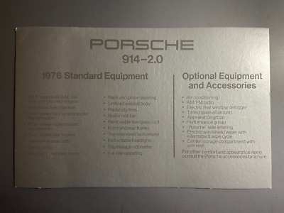 1976 Porsche 914-2.0 Roadster Dealership Counter Display, Poster - RARE!!