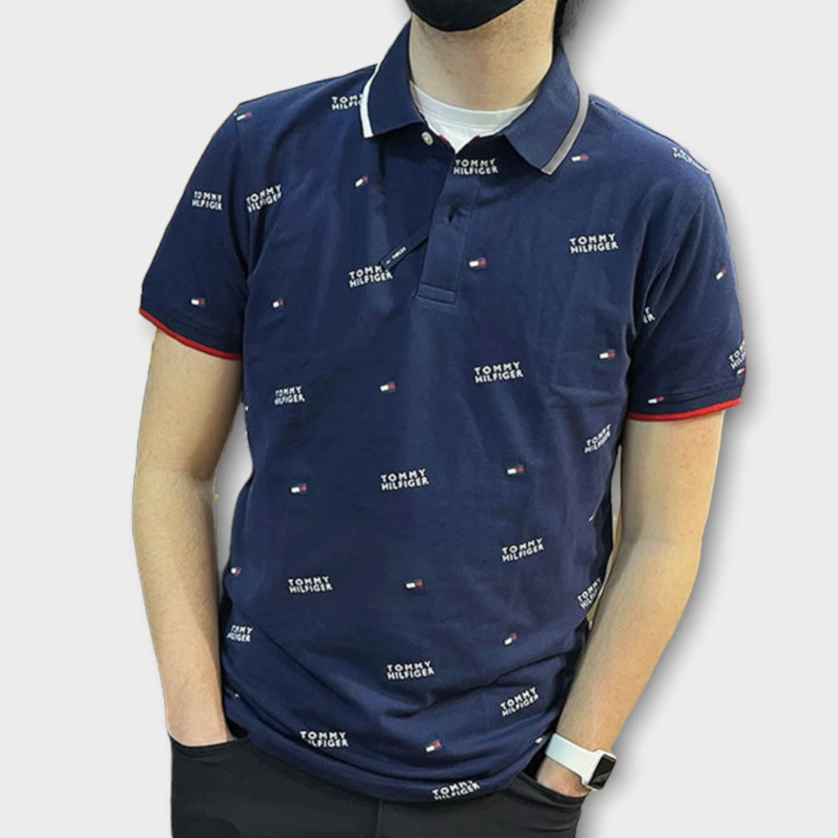 NWT TOMMY HILFIGER SLIM FIT SHORT SLEEVE LOGO PRINT POLO S | eBay