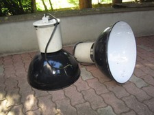 MAZDA ANCIENNE PAIRE DE SUSPENSION LAMPE INDUSTRIEL