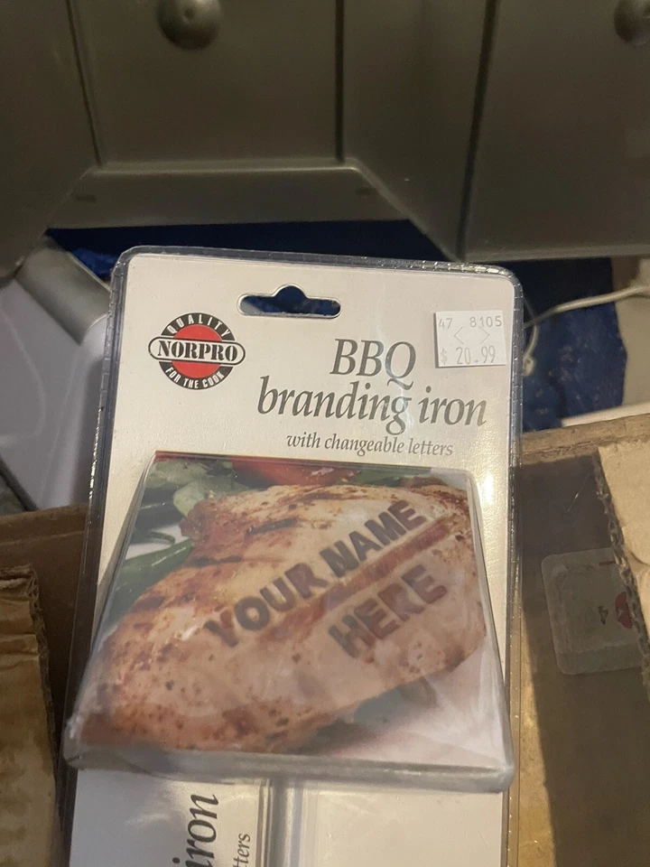 Letras intercambiables de hierro marca barbacoa Norpro - NUEVO en paquete sellado GRAN REGALO Foto 2 de 3