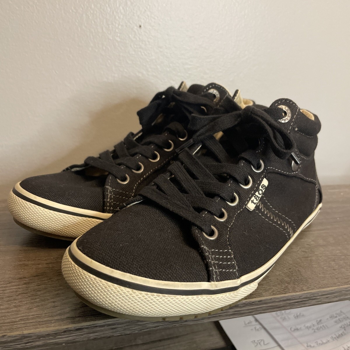 Taos Top Star Womens Size Black Canvas Casual High Top Sneakers Shoes
