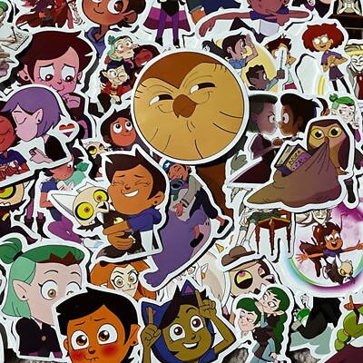 The OWL HOUSE stickers, Hooty, Luz, King, Hunter decals water bottle computer