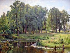 forest river park by I. Shishkin Tile Mural Kitchen Backsplash Marble Ceramic