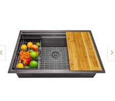 AKDY Stainless Steel 32''x18'' Single Bowl Ledge Undermount Kitchen Sink KS0502