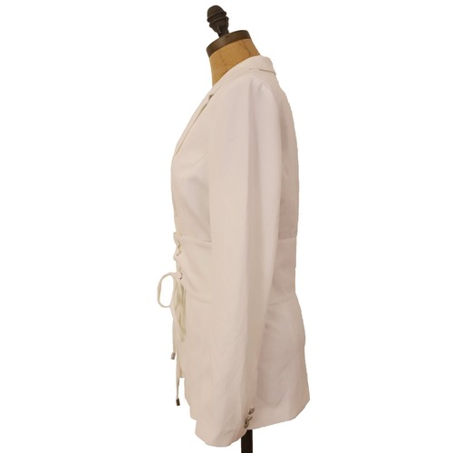 XOXO Juniors Corset Blazer Size M Snap Front Lined Cloud Dancer NEW Tag B75 - Picture 4 of 5