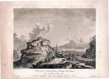 Castro Giovanni - Enna - Sicily - etching - Saint Non - 1781