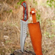 Hand Crafted Carbon Steel Hunting Survival Bowie Knife W/Sheath