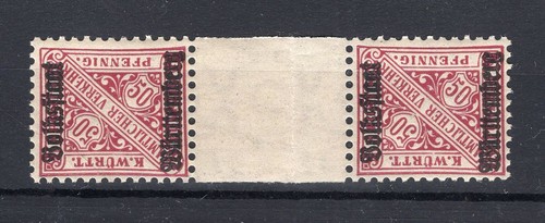 Württemberg 269aZS intermediate bridge MNH mint never hinged (y74884)