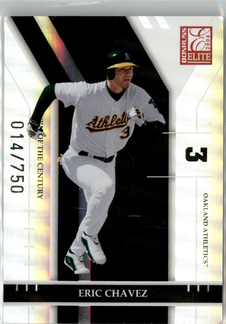 2004 Donruss Elite Turn of the Century Eric Chavez 014/750 Oakland Athletics #51